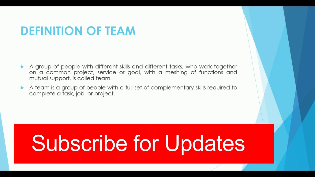 What is Team? Definition and Meaning of Team.