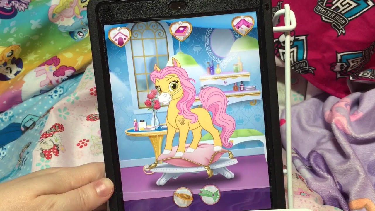 Disney Princess Palace Pets App Part 1 Sultan Jasmine Petit Belle Lily Tiana Story and Styling Each!