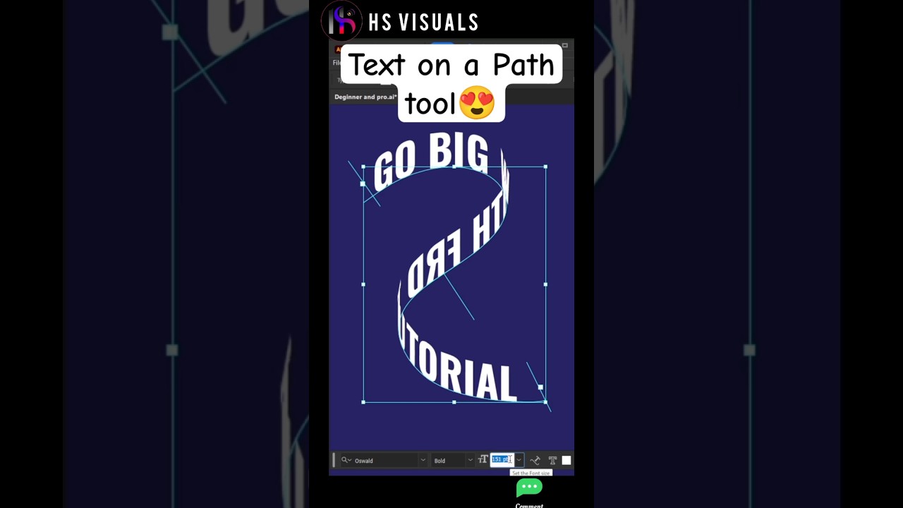 type on path in Adobe illustrator #graphicdesign #typography #typetool