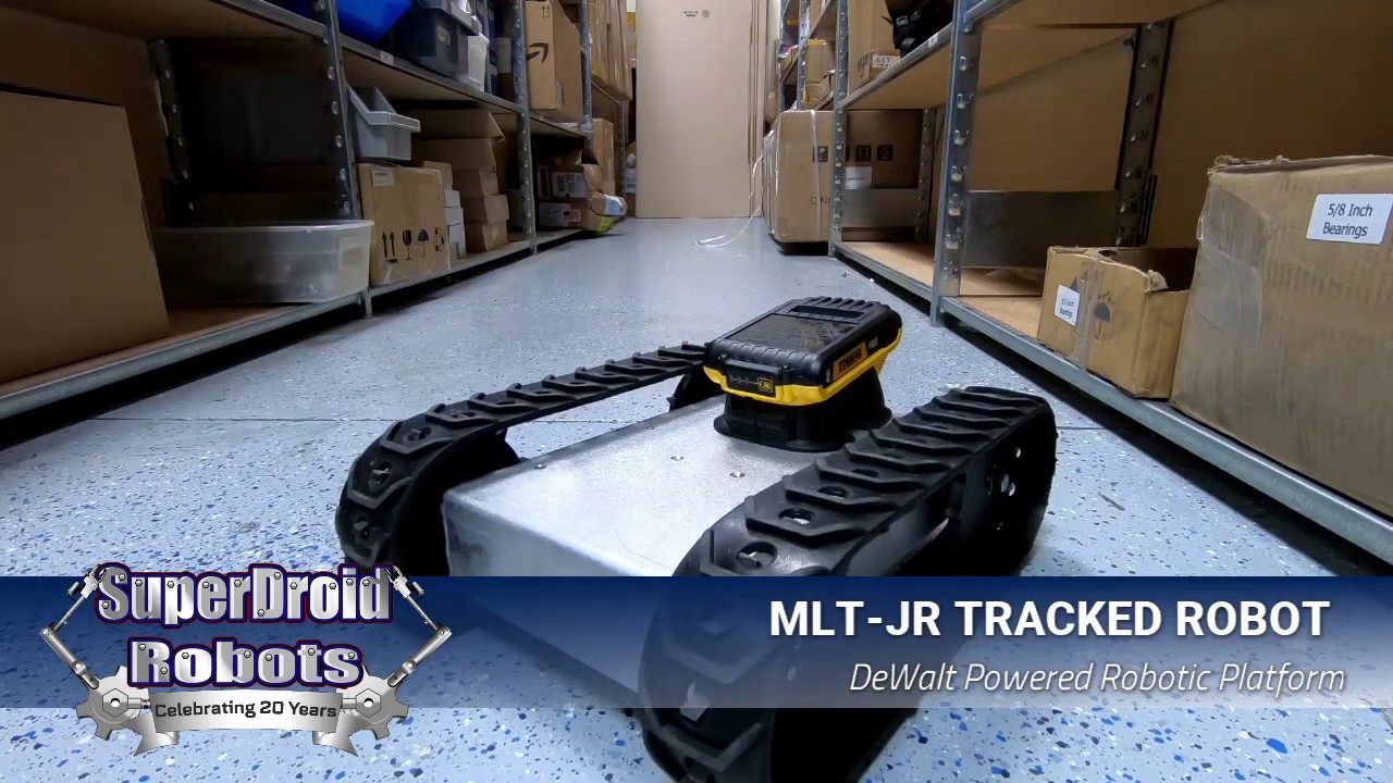 Custom DeWalt Powered Tracked Robot Platform - MLT-JR