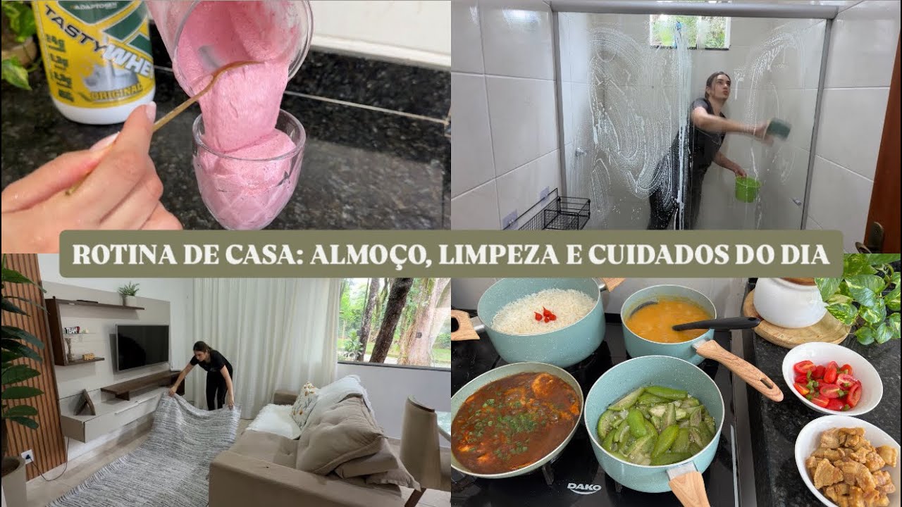ALMOÇO CASEIRO| FIZ SORVETE FÁCIL | SALA LIMPA E ORGANIZADA | LAVEI O BANHEIRO E MAIS | LAÍS VELOSO