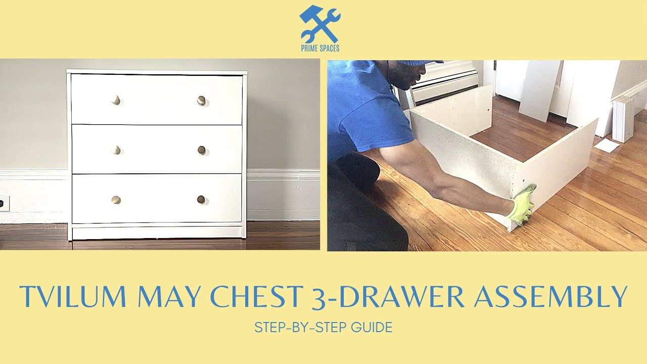 Tvilum May Chest 3-Drawer Assembly (Studio Collection 3-Drawer Dresser, Portland 3-Drawer Chest)
