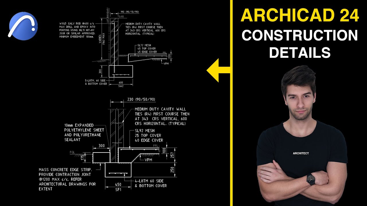5x Construction Details in 30 minutes (ArchiCAD Tutorial)