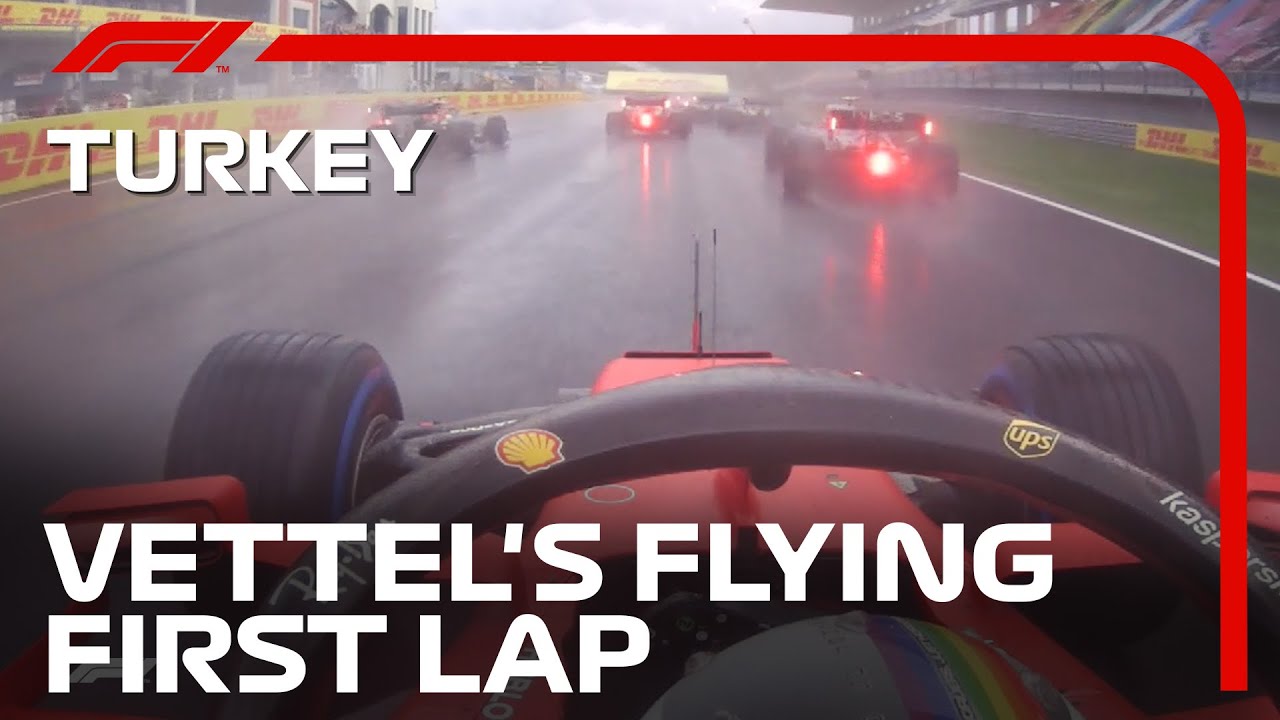 Sebastian Vettel Gains Eight Positions on Lap 1 | 2020 Turkish Grand Prix