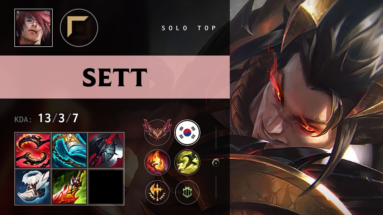 Sett Top vs Fiora - KR Grandmaster Patch 26.18