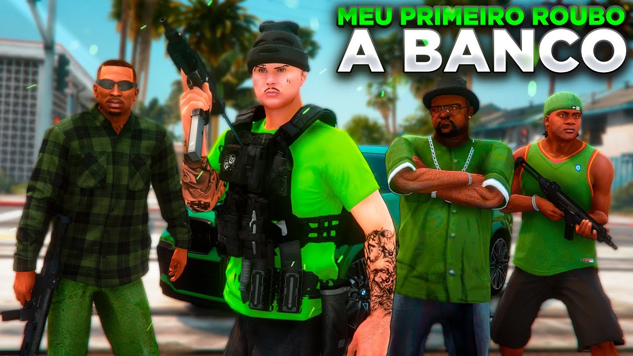 ASSALTEI O BANCO COM A GANGUE DO CJ E TUDO SAIU DO CONTROLE NO GTA 5!💰 (DIA 3)