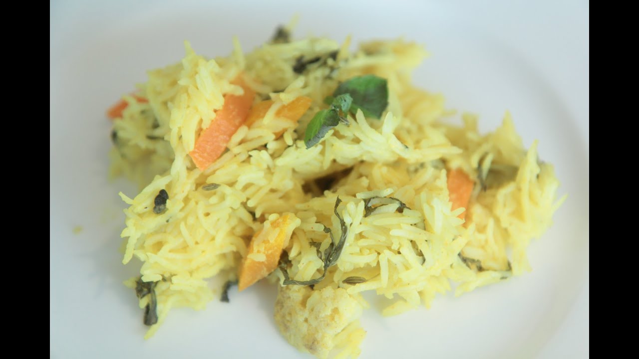 Vegetable pulao (microwave recipe)