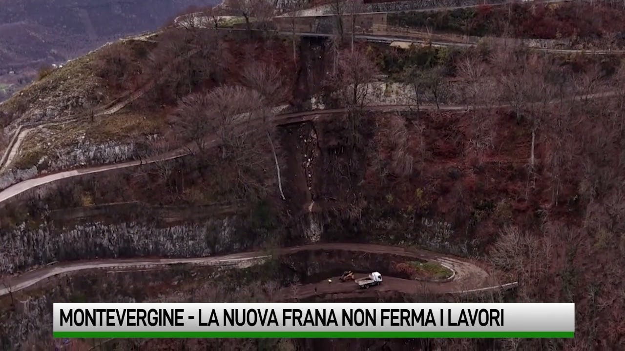 Montevergine. Nuovo smottamento sul fronte franoso