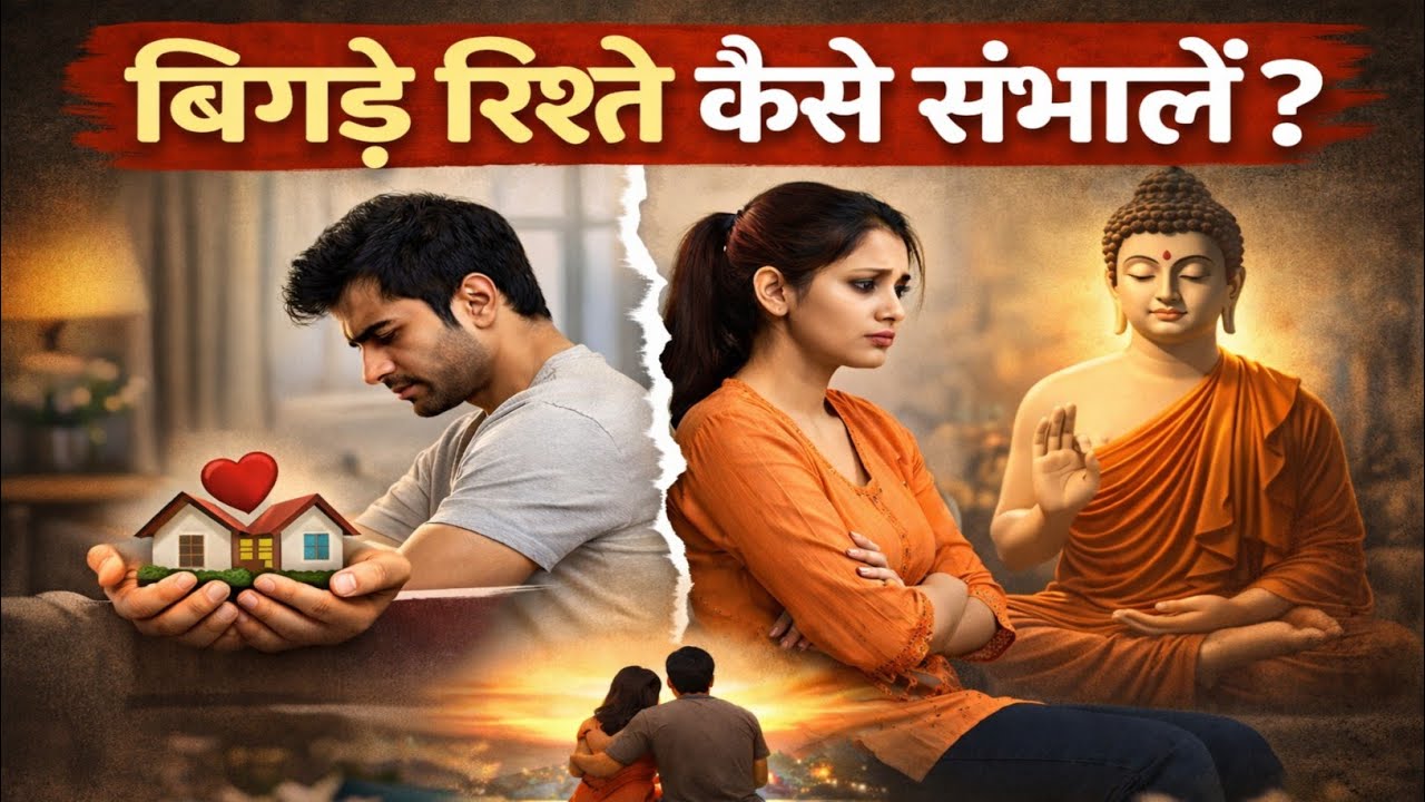 बिगड़े रिश्ते कैसे संभालें? | पति-पत्नी के झगड़े खत्म करने का शांत तरीका | गौतम बुद्ध की सीख