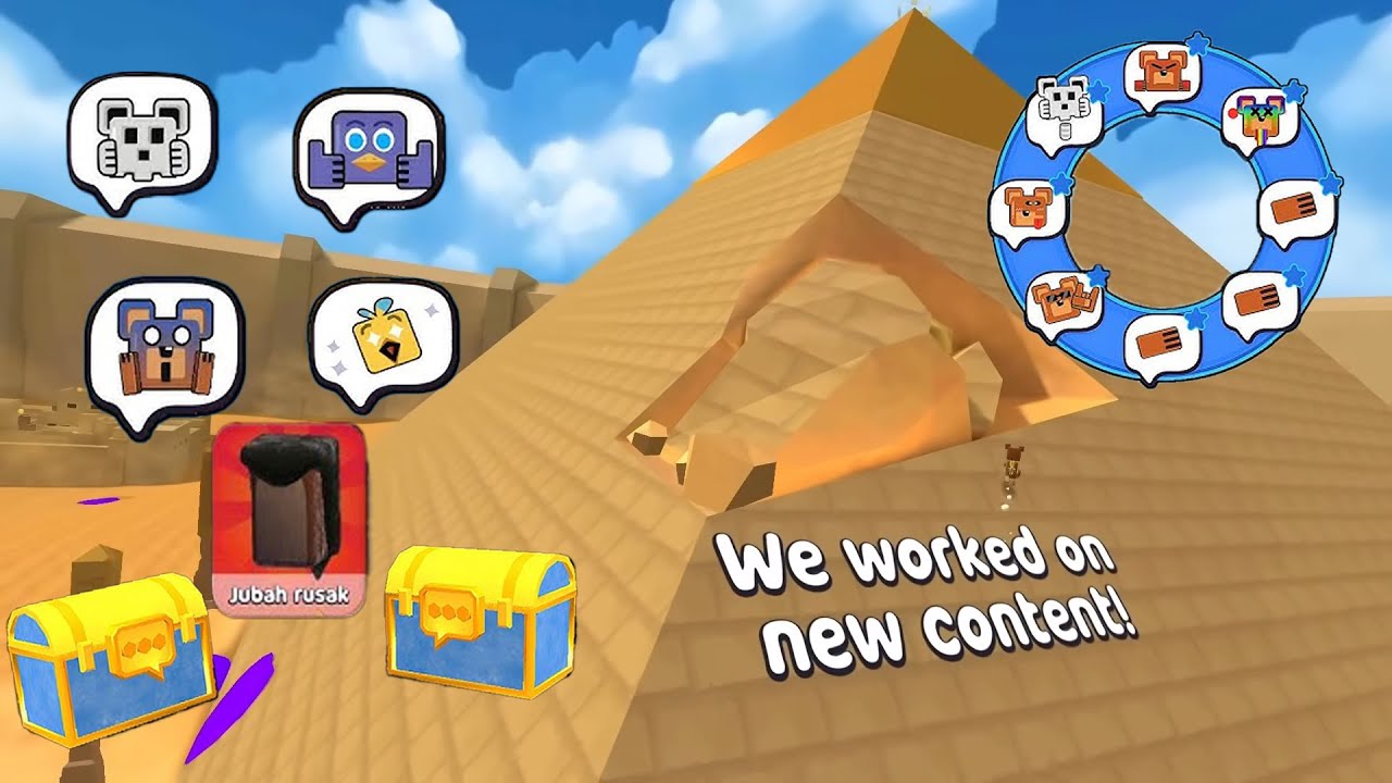 Semua Lokasi Emote & Peti Harta Karun Tersembunyi di Gurun Beemothep Super Bear Adventure