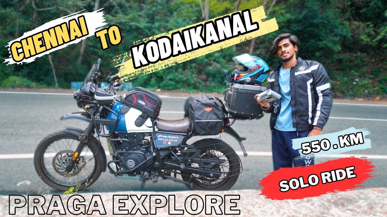Chennai To Kodaikanal 🔥Ep 1 | Ghat Roads Drone View 🤩First Time 550 Km Bike Ride💢Tamil Praga Explore