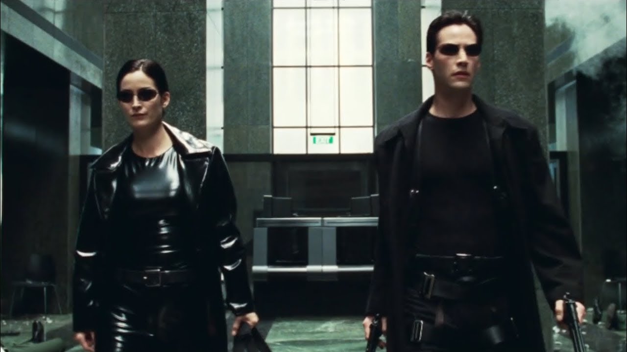 The Matrix - Lobby Shootout - With Sound Effects Only No Music