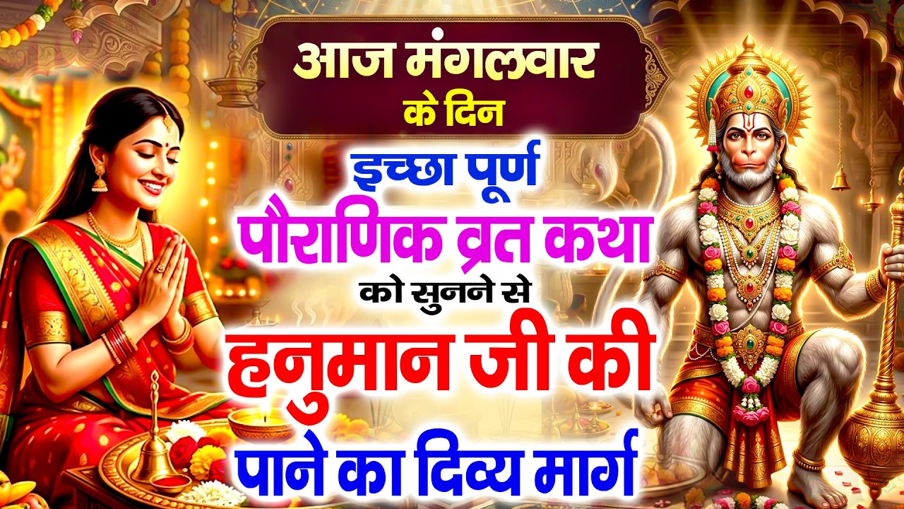 आज मंगलवार के दिन इच्छापूर्ण पौराणिक व्रत कथा को सुनने से हनुमान जी की कृपा पाने का दिव्य मार्ग