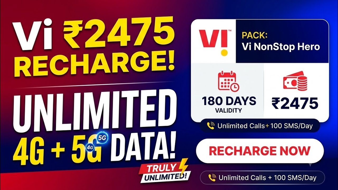 Does the Vi ₹4600 Plan Offer Unlimited 5G Data? Vodafone Idea ₹4600 Plan 4G+5G Unlimited