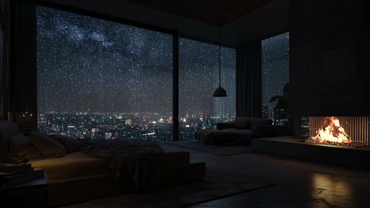 Peaceful Piano in a Rainy Room 🌙 Deep Sleep & Stress Relief Music