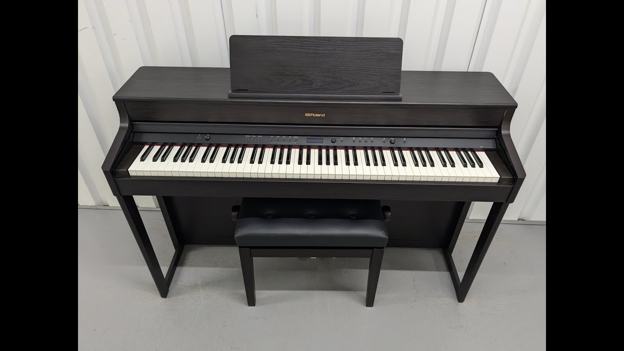 Roland HP702 digital piano and stool in dark rosewood finish stock number 24398