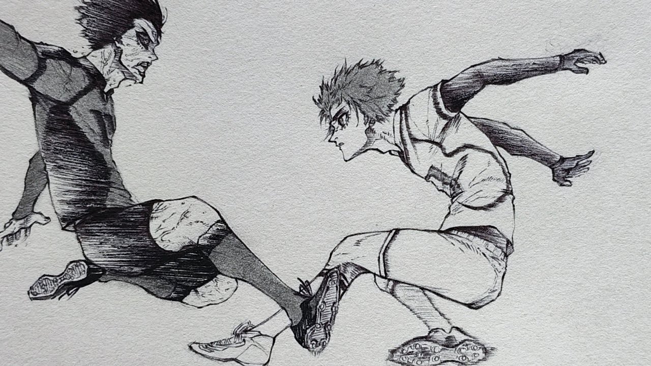 How to draw Sae Itoshi vs Rin Itoshi from blue lock|Easy step by step process 