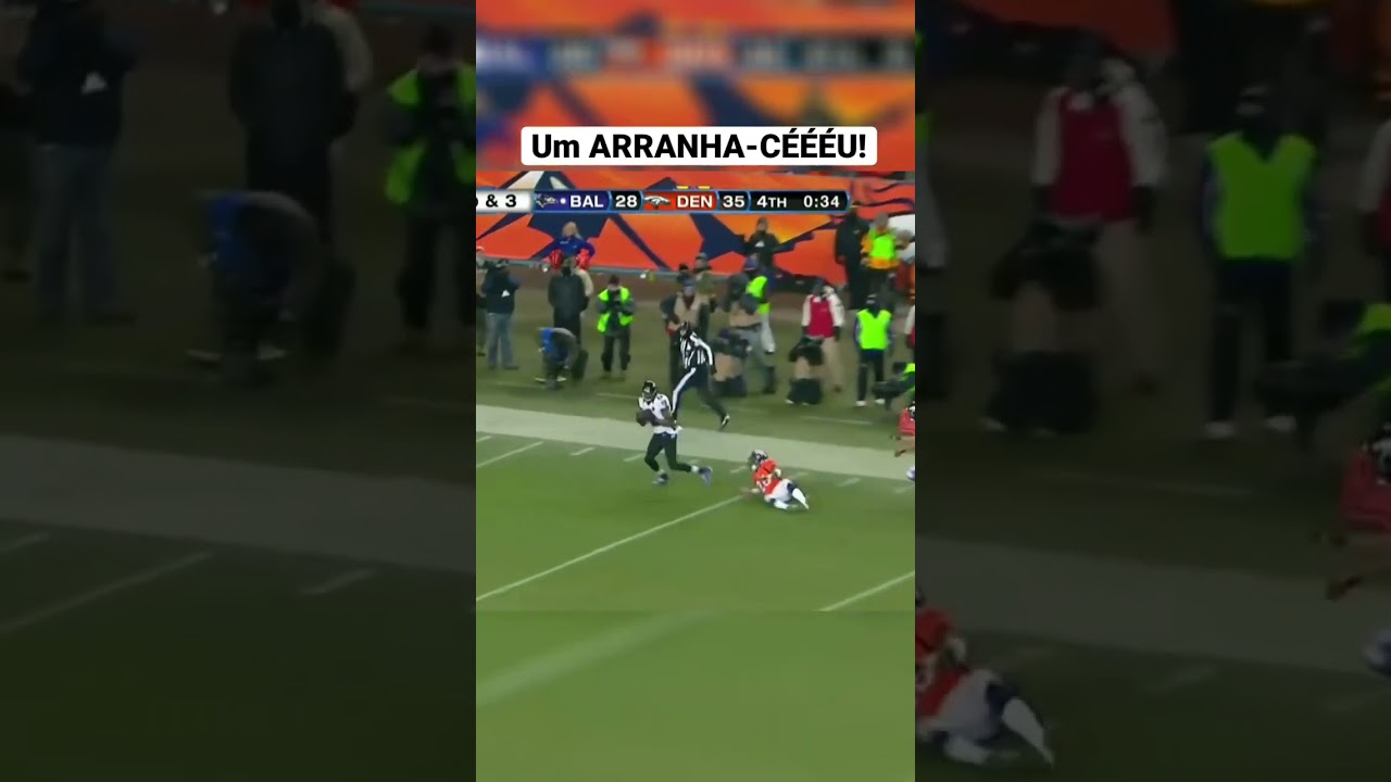 R&ocirc;mulo Mendon&ccedil;a foi &agrave; loucura com a Hail Mary de Joe Flacco para Jacoby Jones! 😱 #nflbrasil #shorts