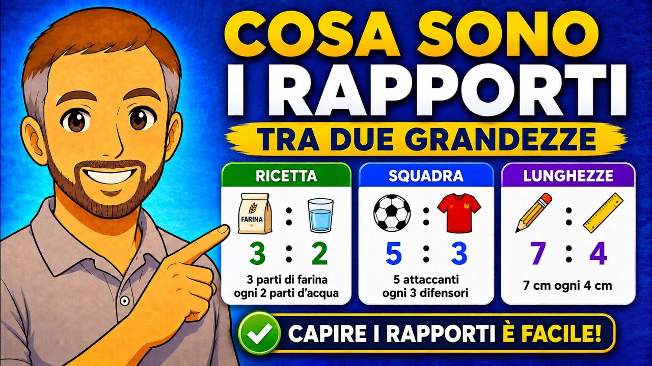 Cos'è un rapporto in matematica e rapporti tra grandezze omogenee | Rapporti lezione 1