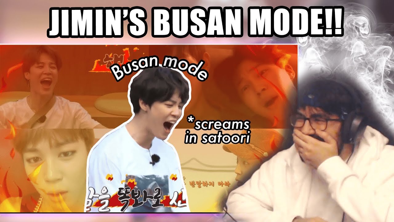Jimin' s Busan satoori (dialect) jumping out | don't make the Busan boy angry | Reaction