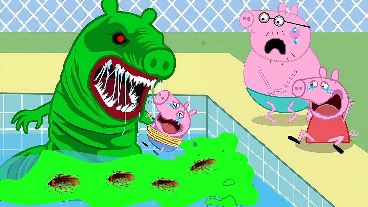 Peppa Pig vs Zombie At Pool, What Happened To Peppa?🧟‍♀️ | Peppa Pig Funny Animation
