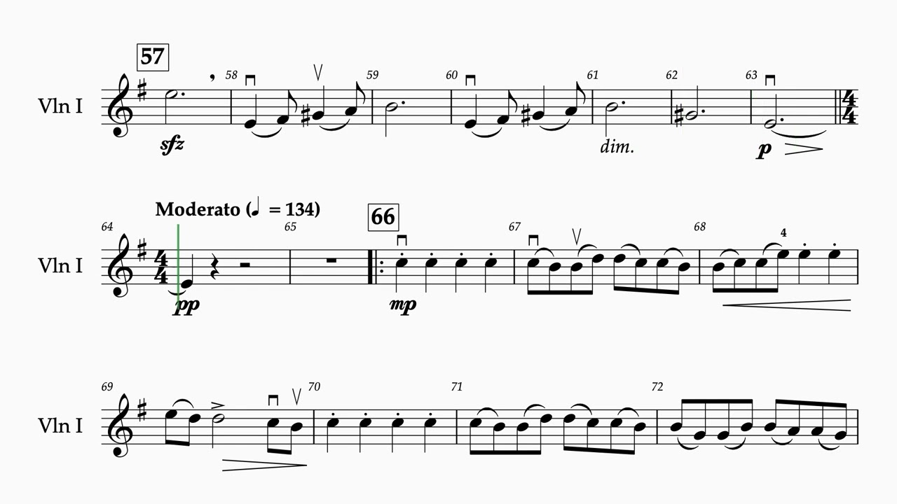 The Moldau -  violin 1