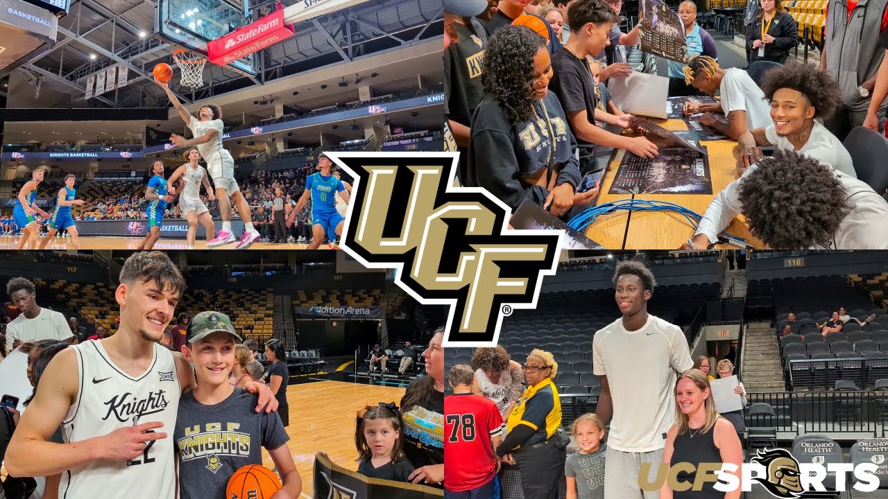 UCF Basketball: Sights & Sounds from FGCU Exhibition & Autographs ~ Mikey Williams' First Points 🏀
