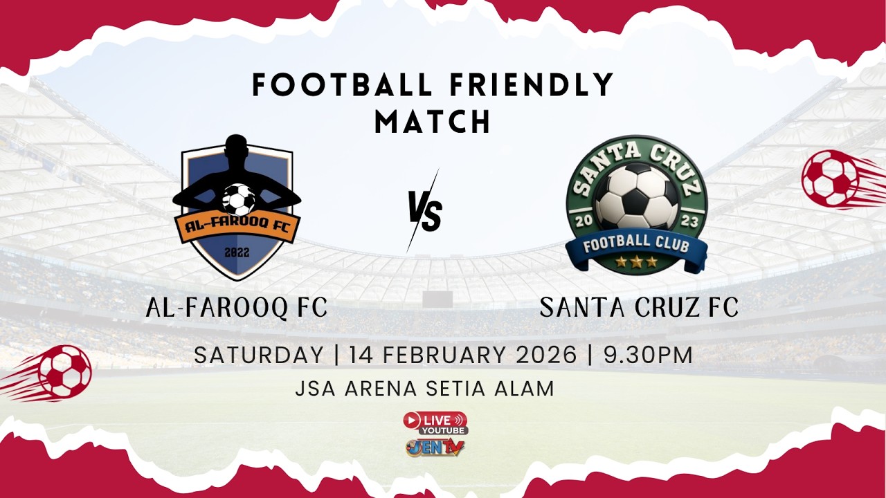 [Live] AL-FAROOQ FC vs SANTA CRUZ FC : FOOTBALL FRIENDLY MATCH