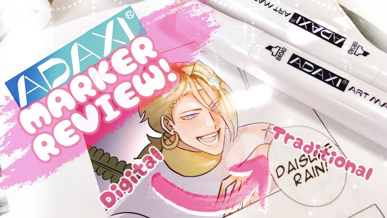 ★彡 Colouring my WEBTOON With ADAXI Art Markers (REVIEW)