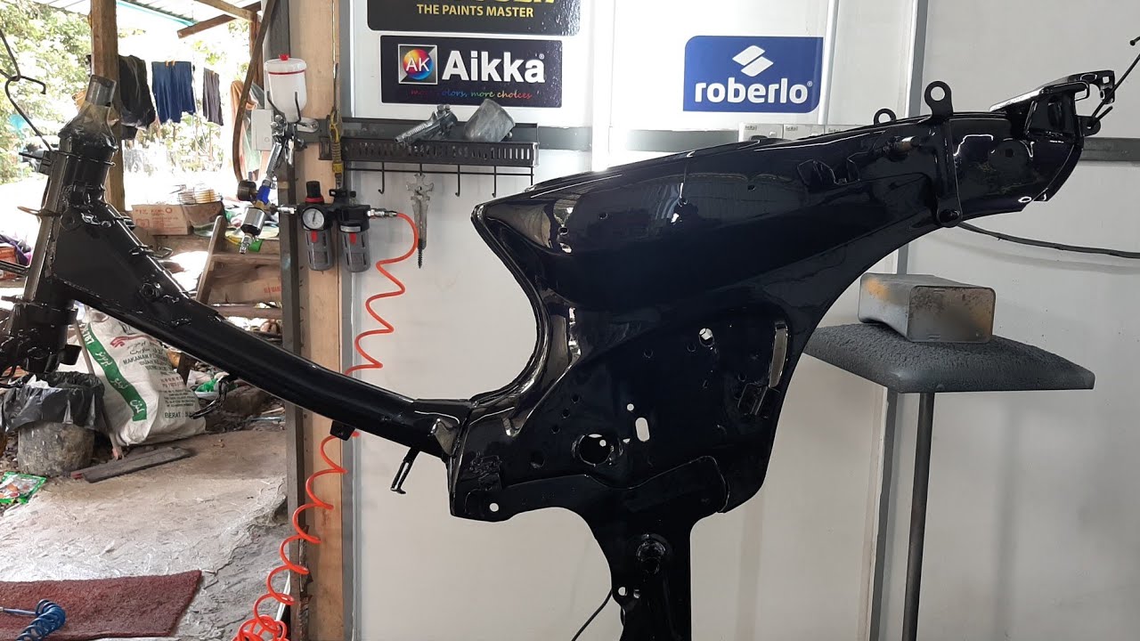 Honda Ex5 Repaint Blueblack Crystal Step by Step