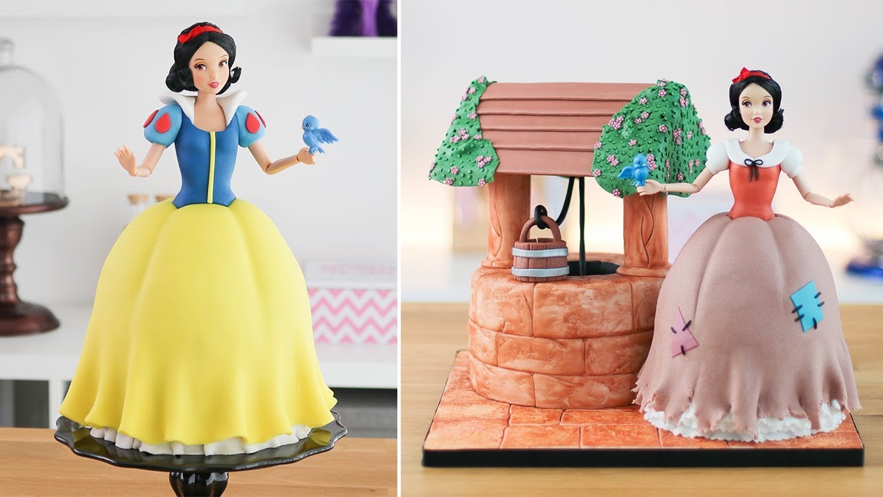 DISNEY PRINCESS: SNOW WHITE DOLL CAKE 🍎 Tan Dulce