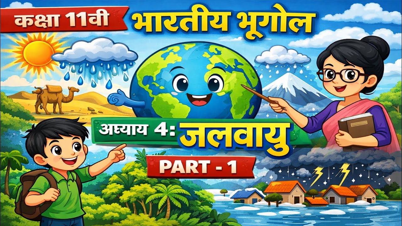 Class 11 Geography Chapter 4 &ndash; Jalvayu (Jalvayu / Climate) Animation Part 1 | Simple Hindi