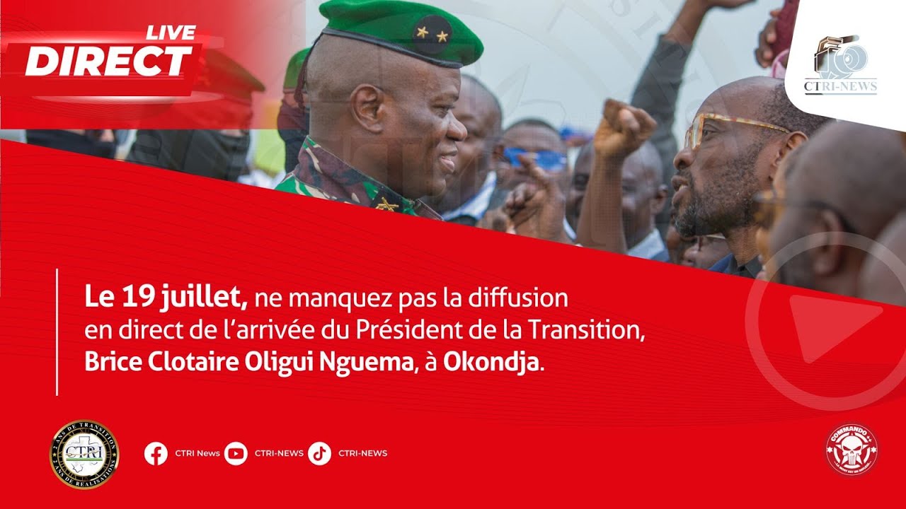 Gabon : arrivée du Président de la Transition dans la commune d'Okondja pour la tournée provinciale