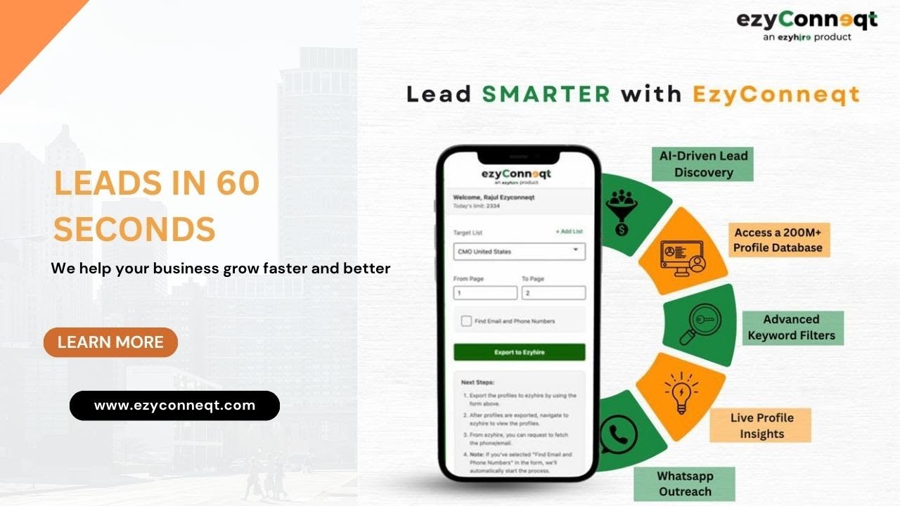 Top 5 Features of EzyConneqt That Make Prospecting 10X Smarter |#leadgeneration #b2bsales