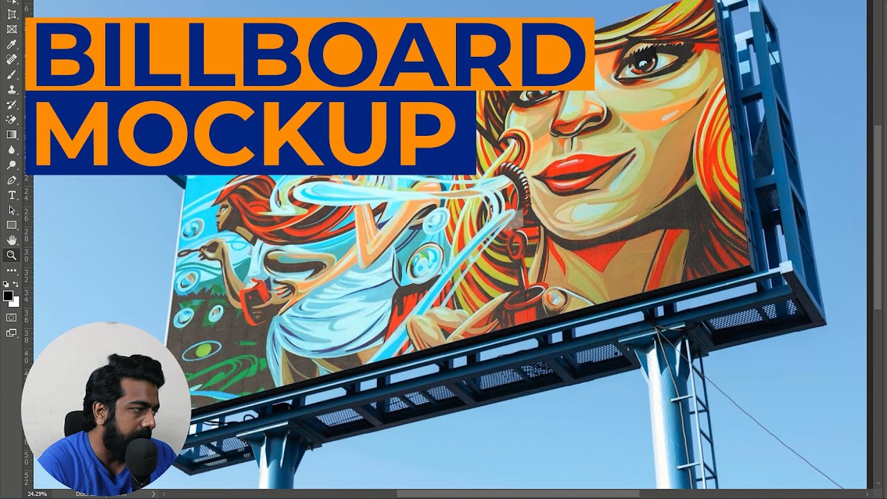 How to Design Billboard Mockup in Photoshop | [Hindi/Urdu]