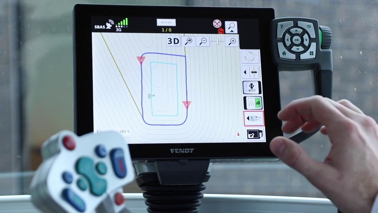 Fendt Tractor Varioterminal Map Screen Controls right on the Terminal