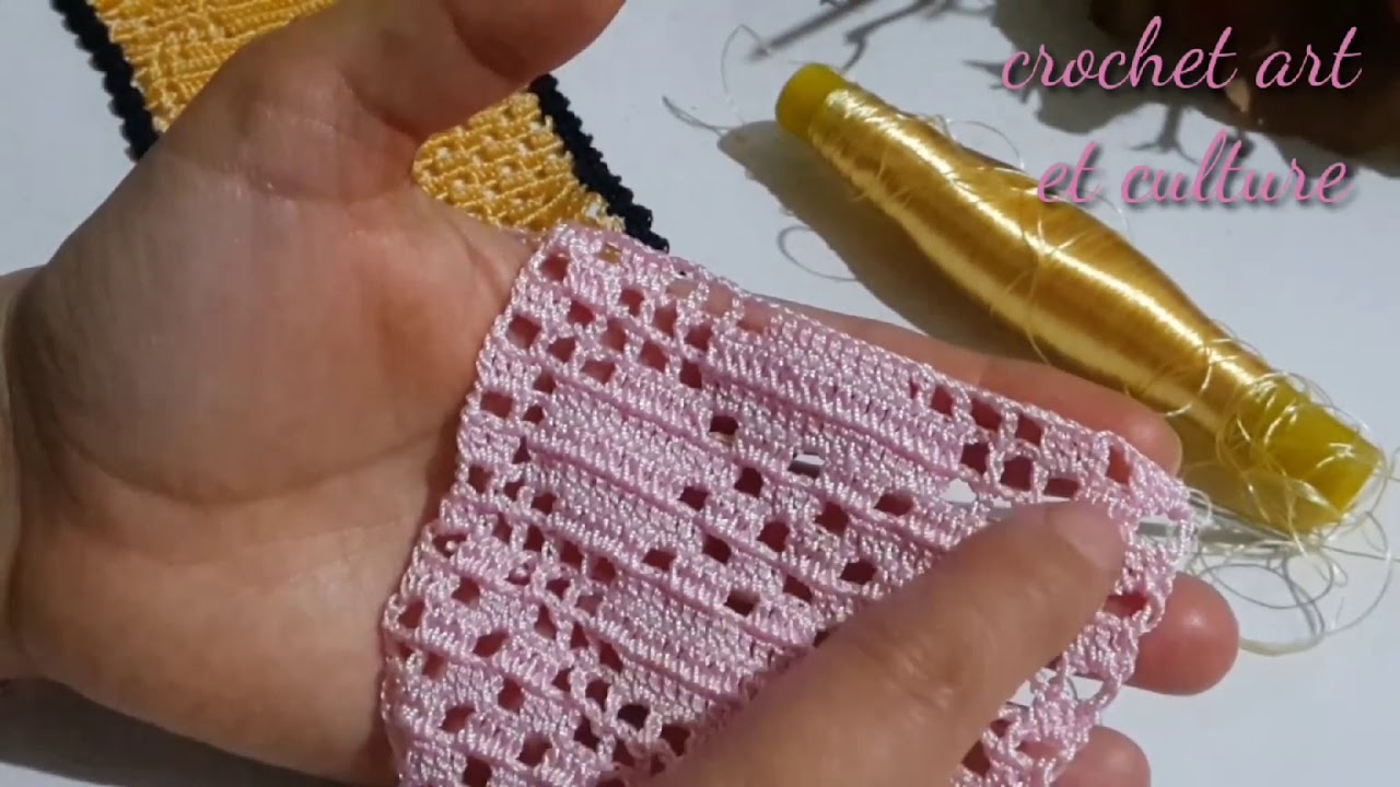 كروشي#crochet#موديل الوردة فليه الجزء 3 بشرح مبسط للمبتدئين