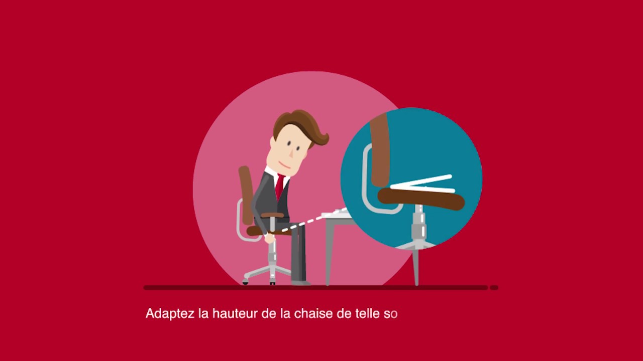 Travailler assis avec le sourire