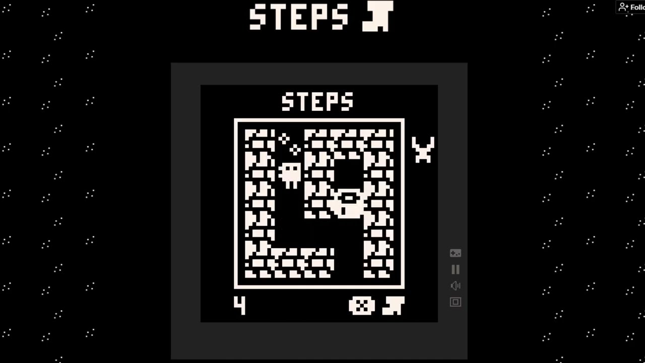Gameplay of Steps for Pico-8. Also playable on the ZX81.