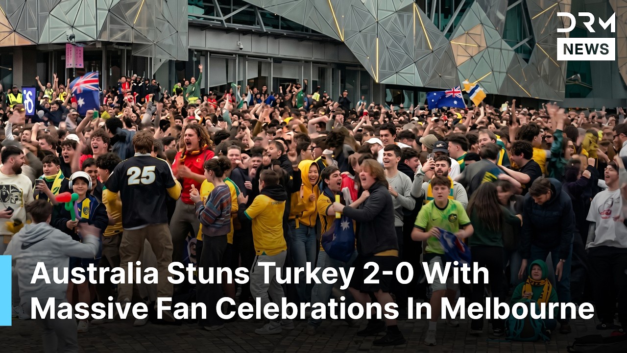 Epic Football Moment: Australia Fans Erupt After Stunning Socceroos Win Over Turkey |DRM News | AD14