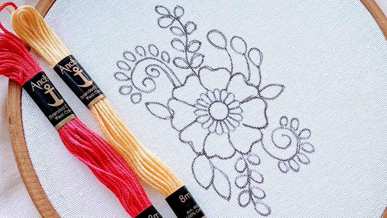 VERY EASY AND COLOURFUL HAND EMBROIDERY DESIGN FOR BEGINNERS