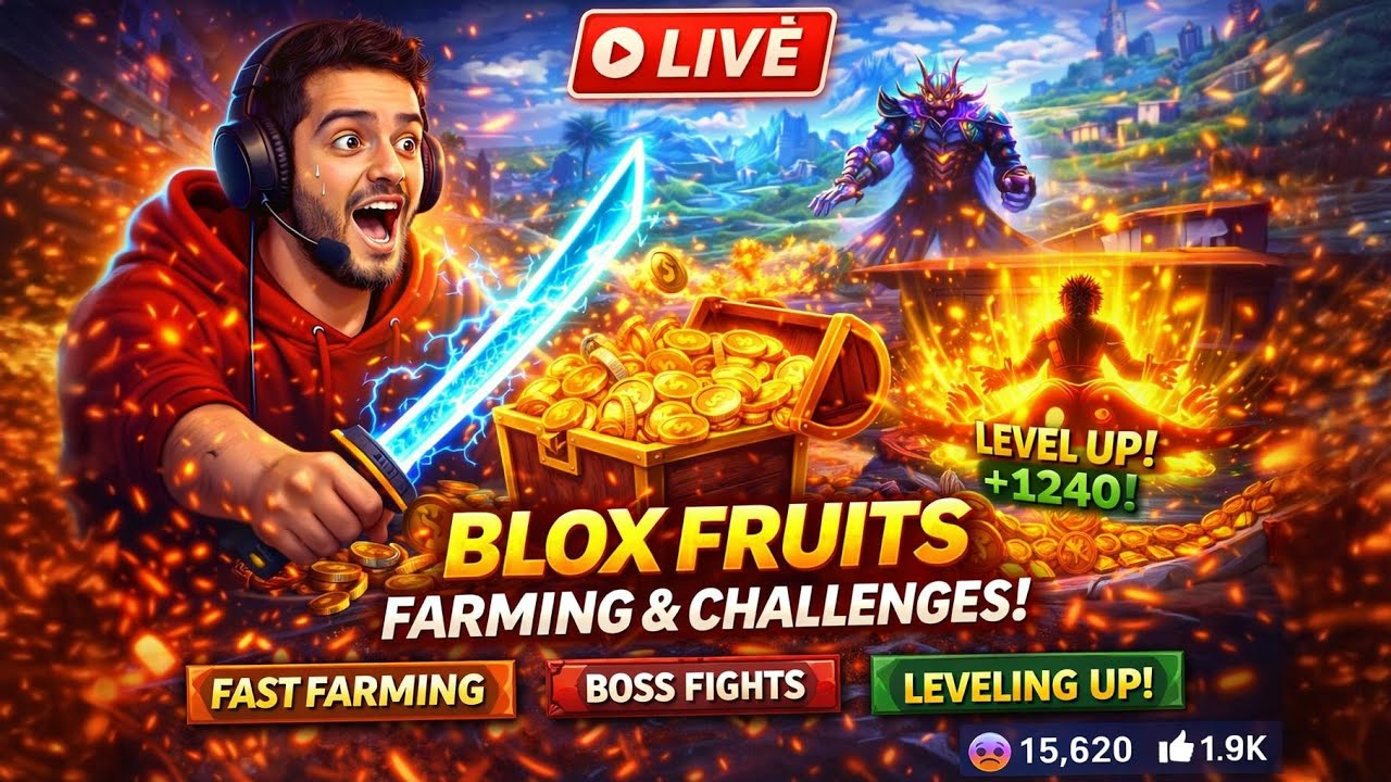 LIVE Blox Fruits | Farming Maps + Crazy Challenges 🔥 