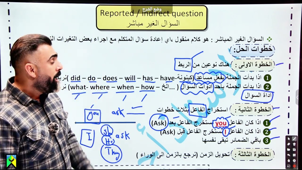 السؤال الغير مباشر / اليونت الثالث