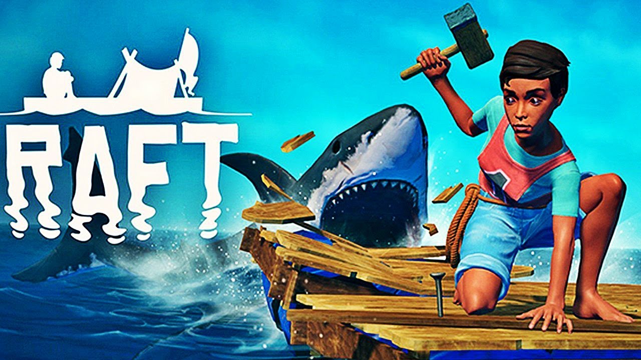 SURVIVRE SEUL EN PLEINE MER AVEC UN REQUIN ! | Raft #1