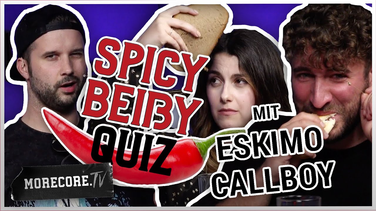 Spicy Beißi Quiz mit Kevin und Nico von Electric Callboy (damals Eskimo Callboy) und Natascha