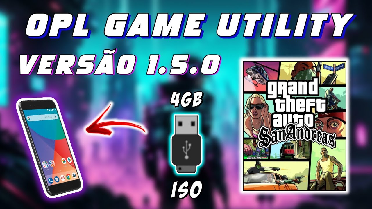 COMO INSTALAR OPL GAME UTILITY 1.5 NO CELULAR, APP DE DIVIDIR ISO PS2, 4GB