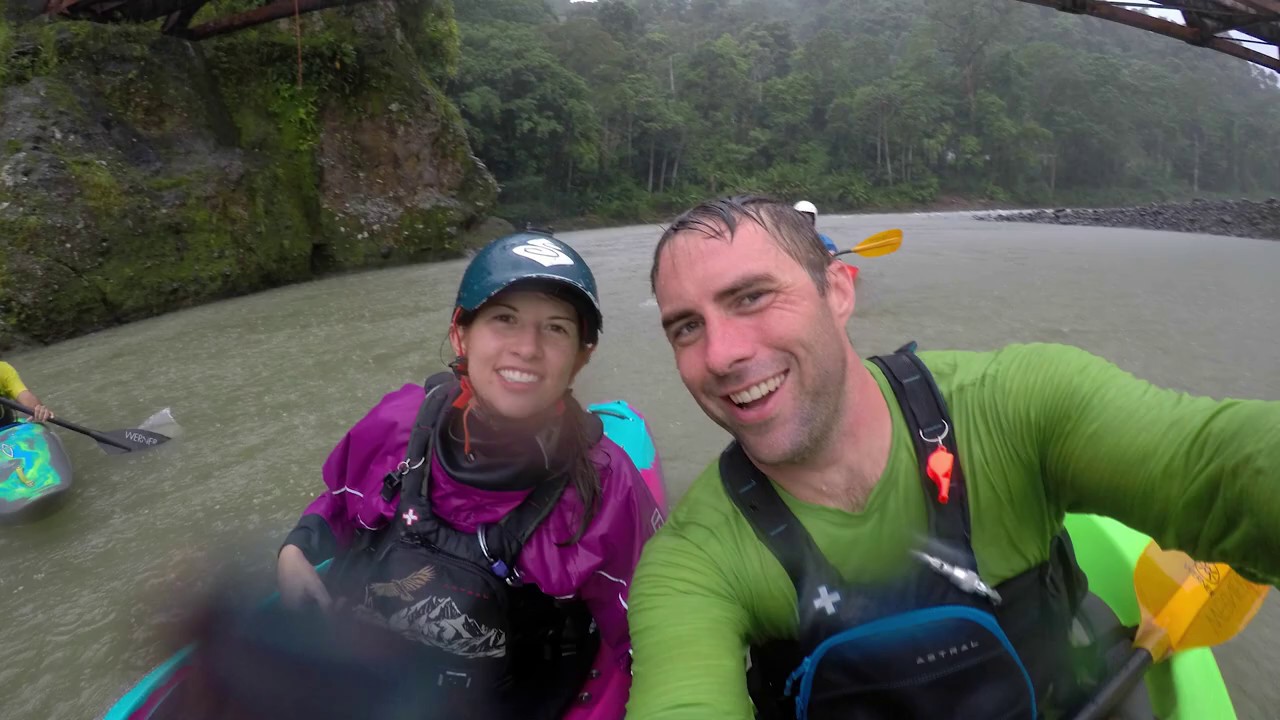 Lower Pacuare River at Medium-Low Flows (Whitewater Kayak in Costa Rica)