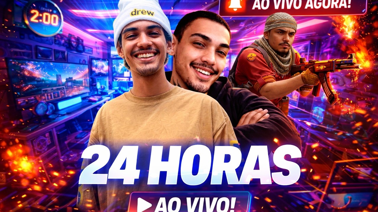 RERUN 24 HORAS RYAN SANTOS - MODERN WARFARE, CALL OF DUTY E COUNTER STRIKE LIVE VERTICAL
