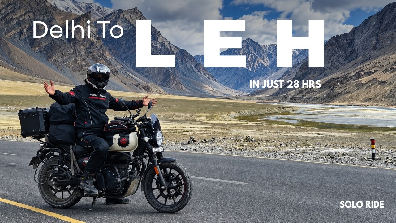 DELHI TO LEH NON STOP - 1100 KMS IN 28 HRS | SOLO RIDE ON HUNTER 350 | LADAKH 2026 | EP-1