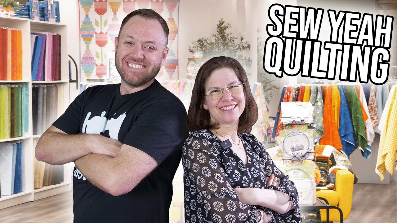 Picking fabric for a quilt with Sew Yeah!
